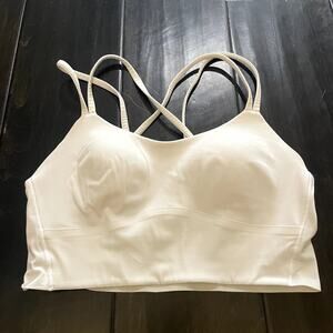 Lululemon Like a Cloud Longline Bra B/C Cup White Women's Size 6